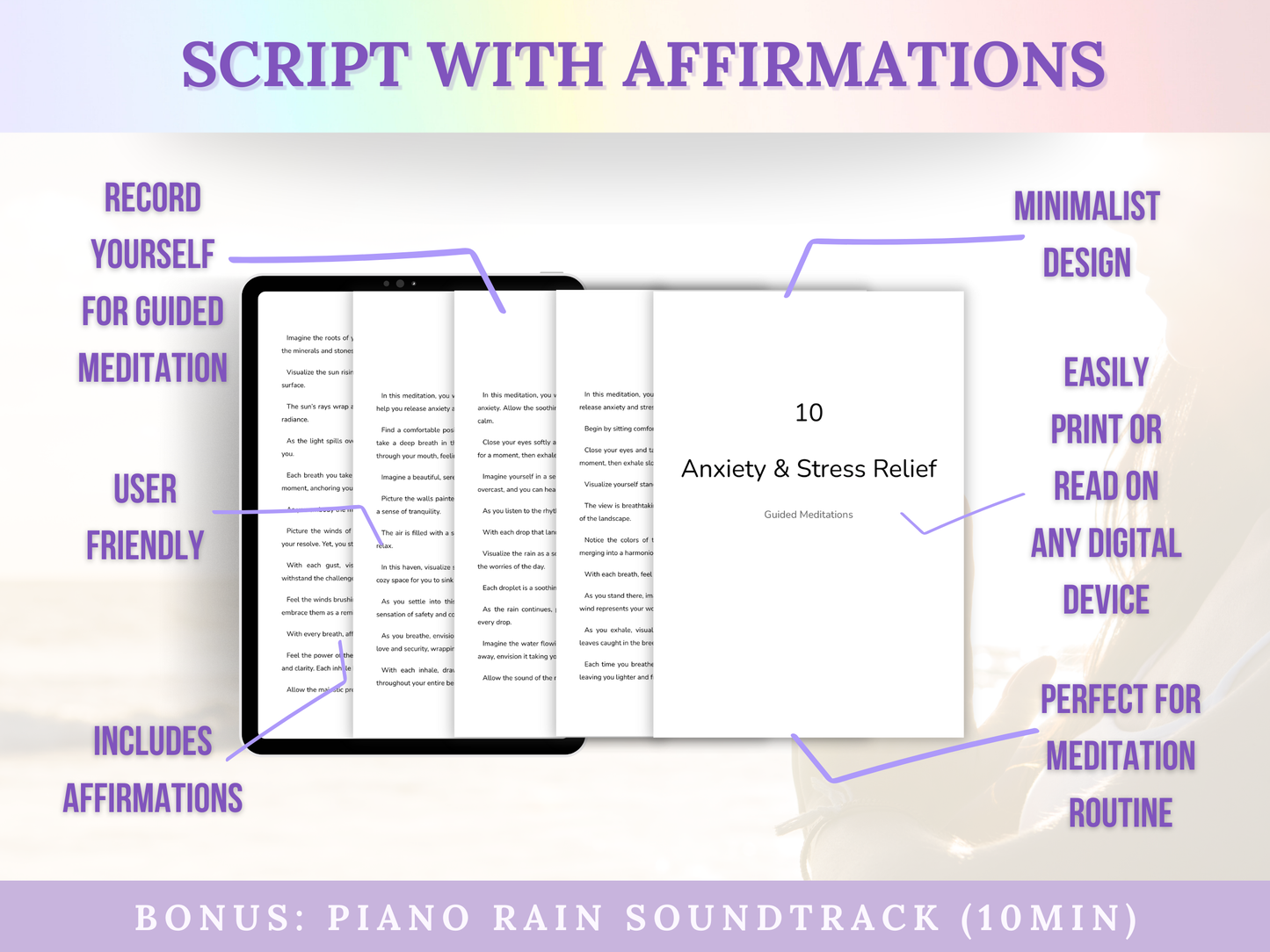 10 Anxiety & Stress Relief Guided Meditation Scripts